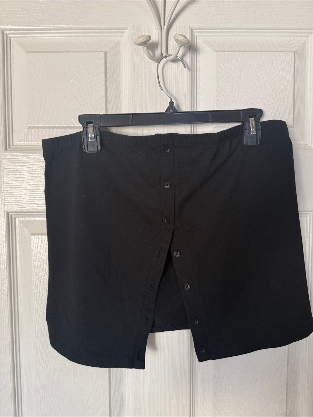 Black Button-Front tube top
